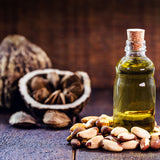 Brazil Nut Oil, used as a culinary ingredient and beauty product. Oil from the Bertholletia excelsa tree, found in the entire Amazon forest and sometimes referred to as the oil of Para.